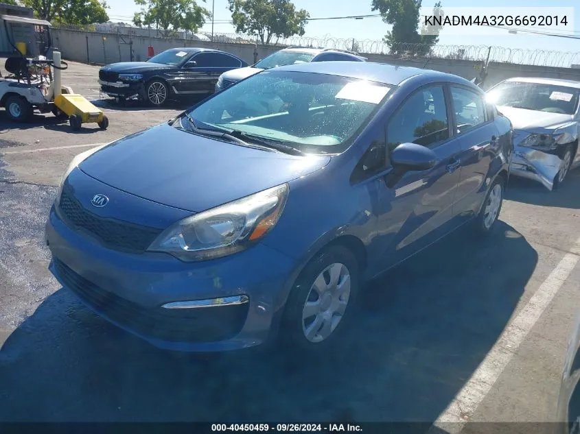 KNADM4A32G6692014 2016 Kia Rio Lx