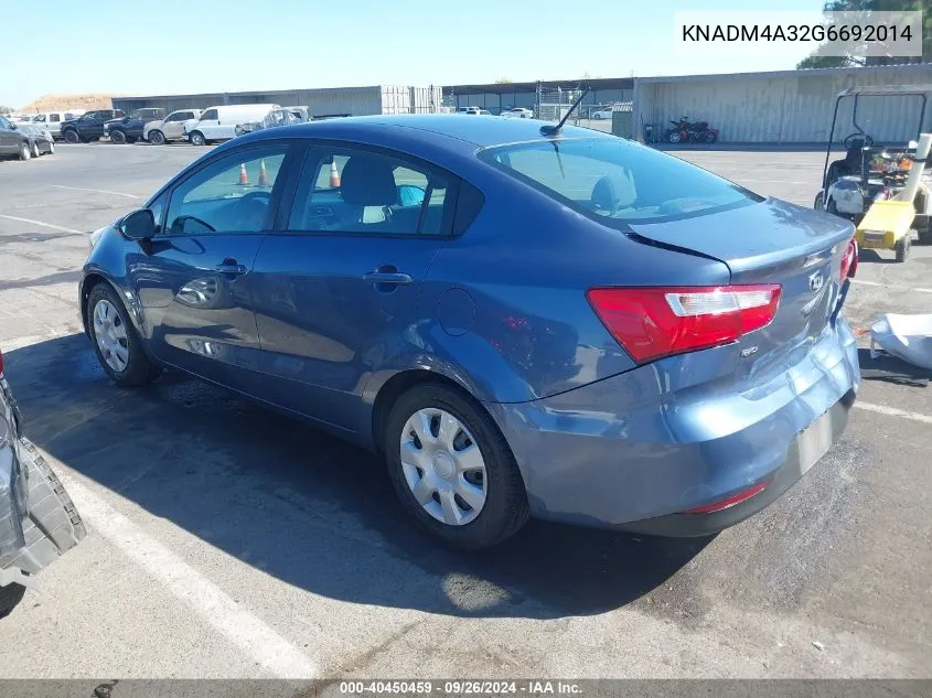 KNADM4A32G6692014 2016 Kia Rio Lx