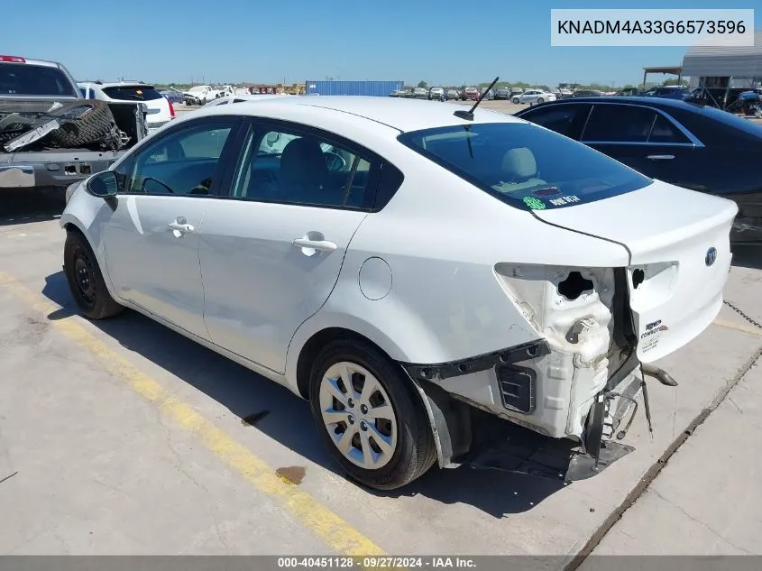 KNADM4A33G6573596 2016 Kia Rio Lx