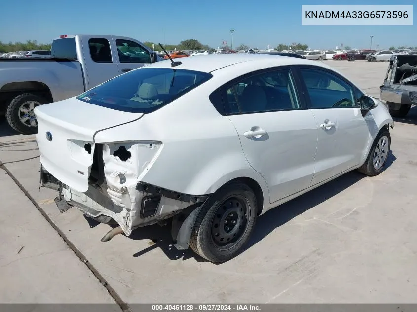 KNADM4A33G6573596 2016 Kia Rio Lx