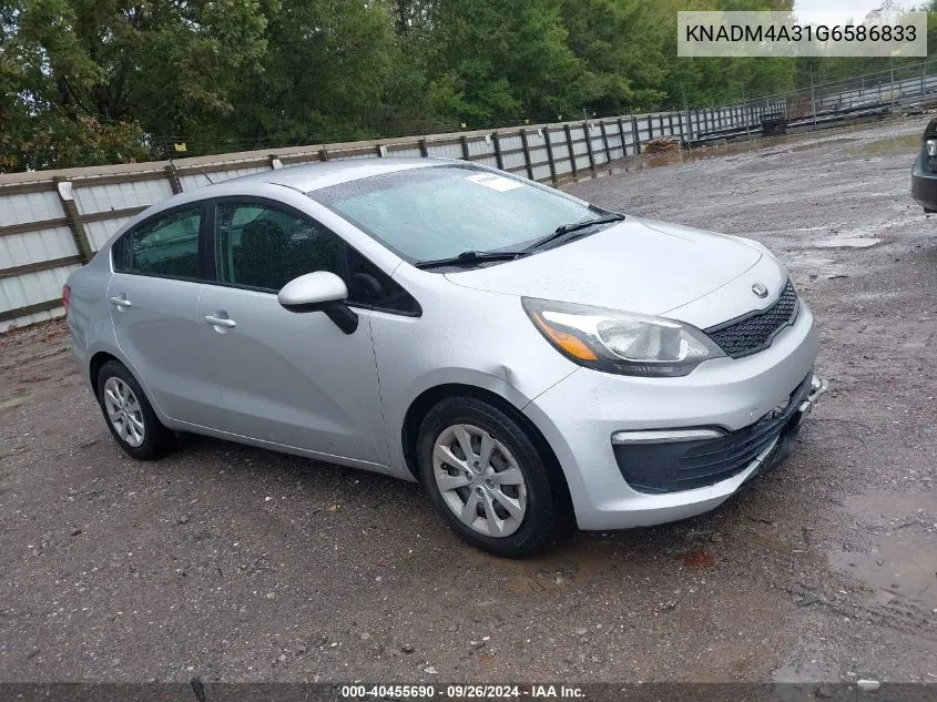 KNADM4A31G6586833 2016 Kia Rio Lx