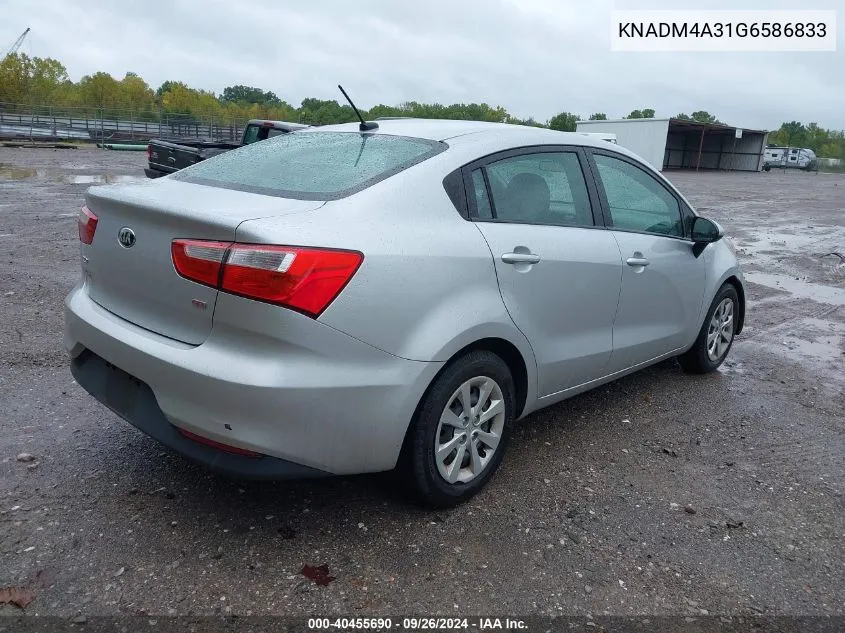 KNADM4A31G6586833 2016 Kia Rio Lx