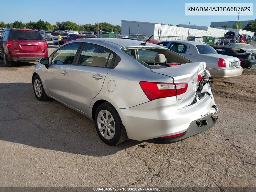 KNADM4A33G6687629 2016 Kia Rio Lx