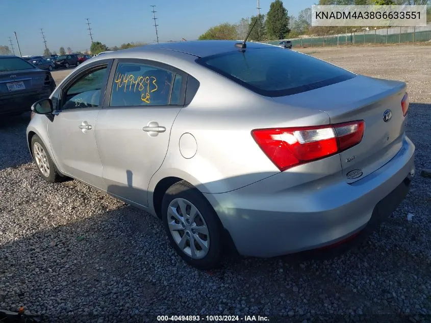 KNADM4A38G6633551 2016 Kia Rio Lx