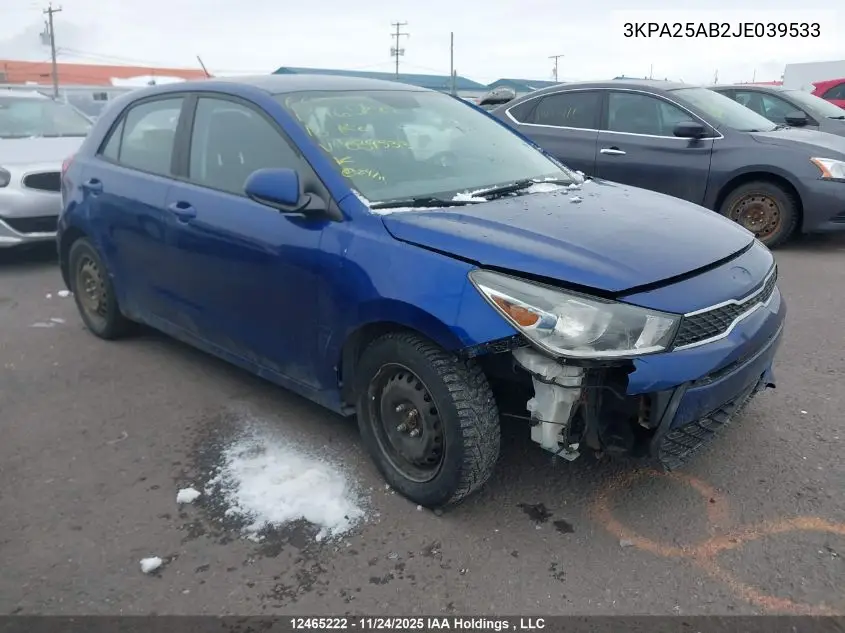 3KPA25AB2JE039533 2018 Kia Rio 5-Door