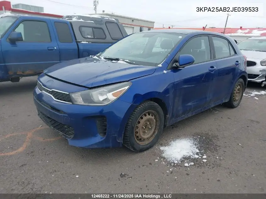 3KPA25AB2JE039533 2018 Kia Rio 5-Door