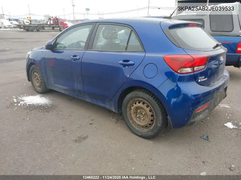 3KPA25AB2JE039533 2018 Kia Rio 5-Door