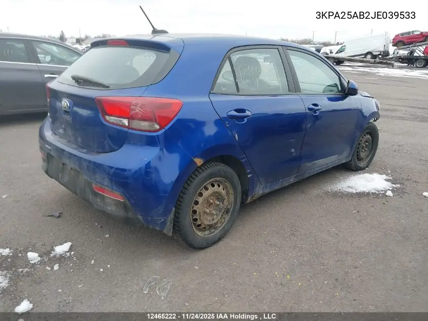 3KPA25AB2JE039533 2018 Kia Rio 5-Door