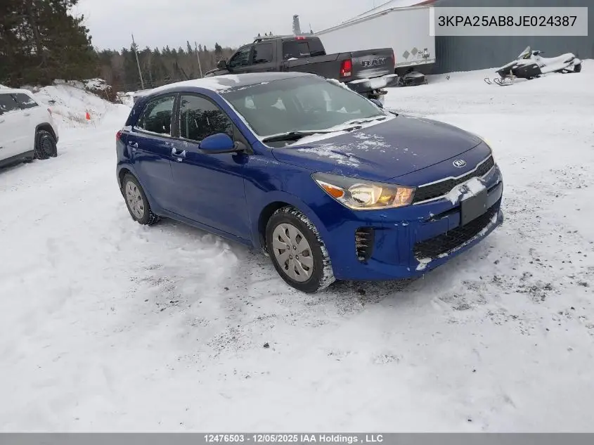 3KPA25AB8JE024387 2018 Kia Rio Lx/S