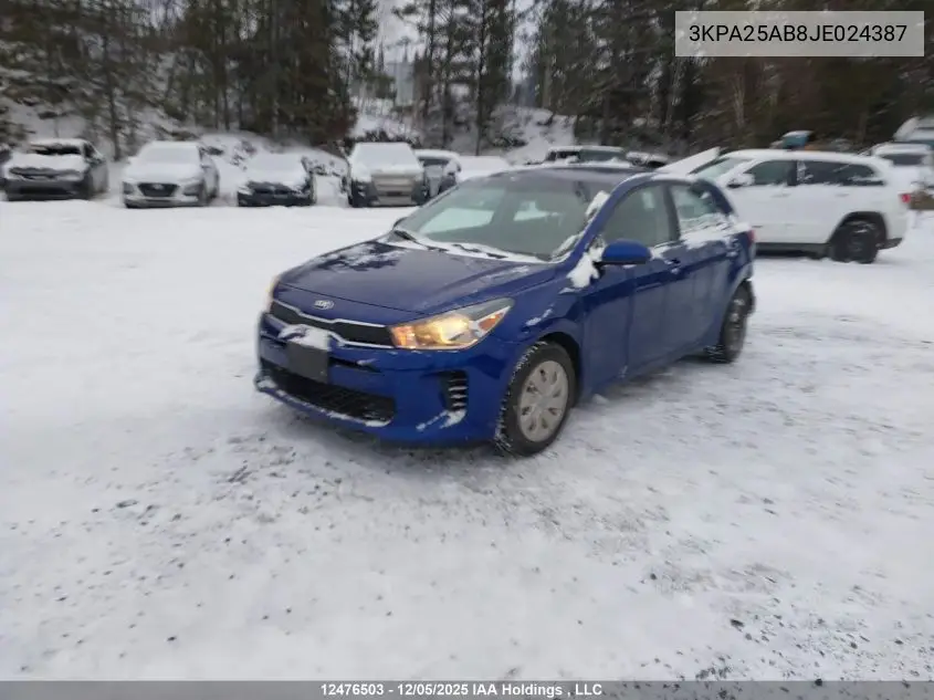 3KPA25AB8JE024387 2018 Kia Rio Lx/S