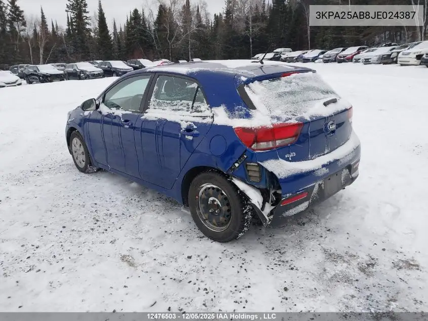 3KPA25AB8JE024387 2018 Kia Rio Lx/S