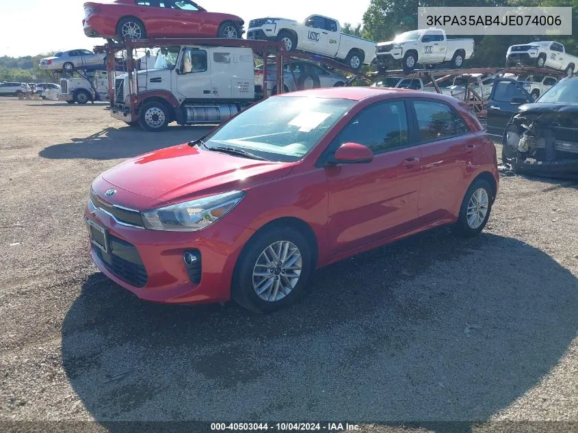 3KPA35AB4JE074006 2018 Kia Rio Ex