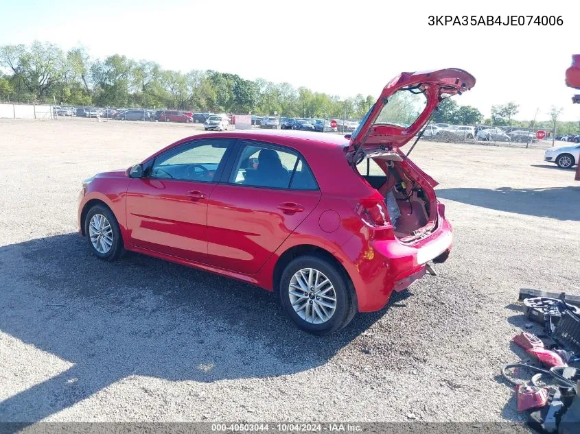 3KPA35AB4JE074006 2018 Kia Rio Ex