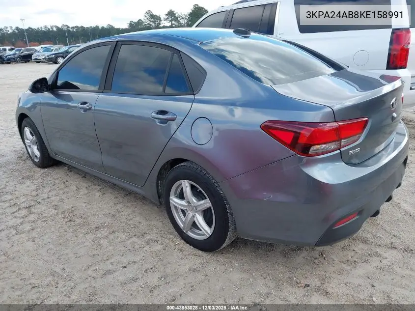 3KPA24AB8KE158991 2019 Kia Rio S
