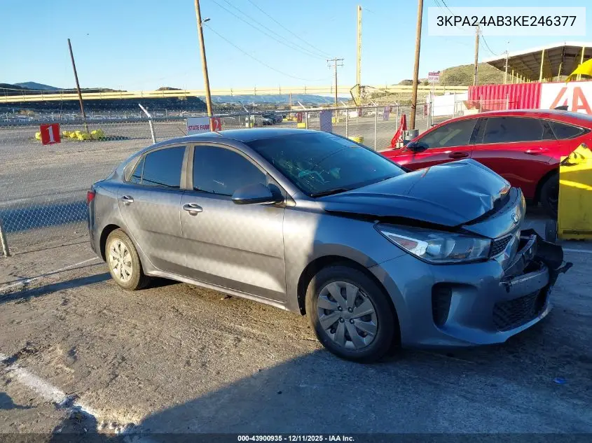 3KPA24AB3KE246377 2019 Kia Rio S