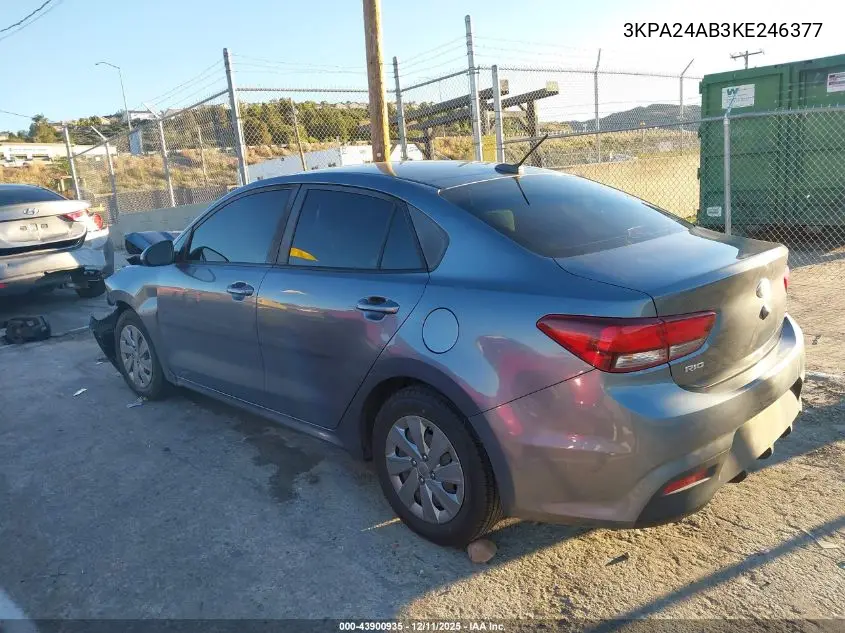 3KPA24AB3KE246377 2019 Kia Rio S