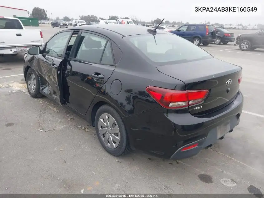 3KPA24AB3KE160549 2019 Kia Rio S