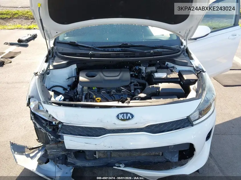 3KPA24ABXKE243024 2019 Kia Rio S