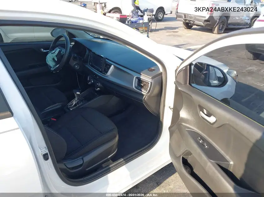3KPA24ABXKE243024 2019 Kia Rio S