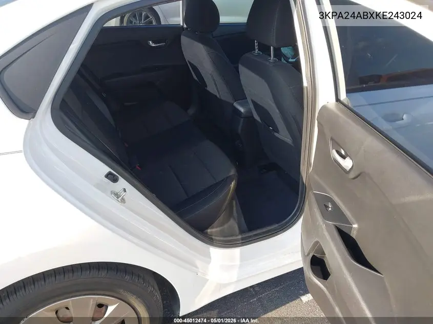 3KPA24ABXKE243024 2019 Kia Rio S