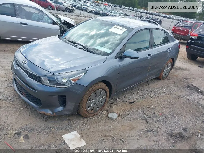 3KPA24AD2LE283889 2020 Kia Rio S