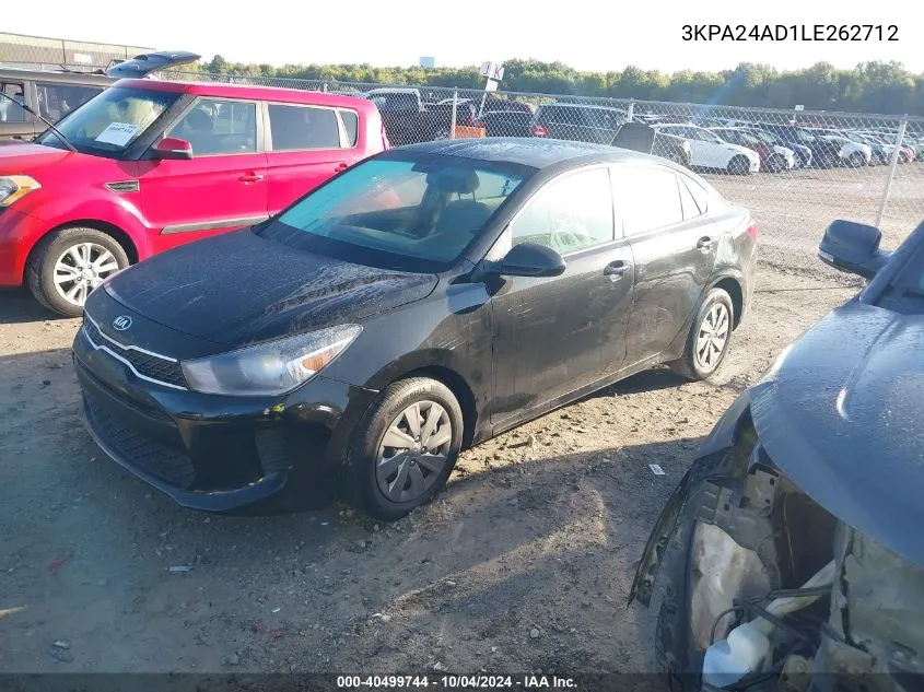 3KPA24AD1LE262712 2020 Kia Rio S