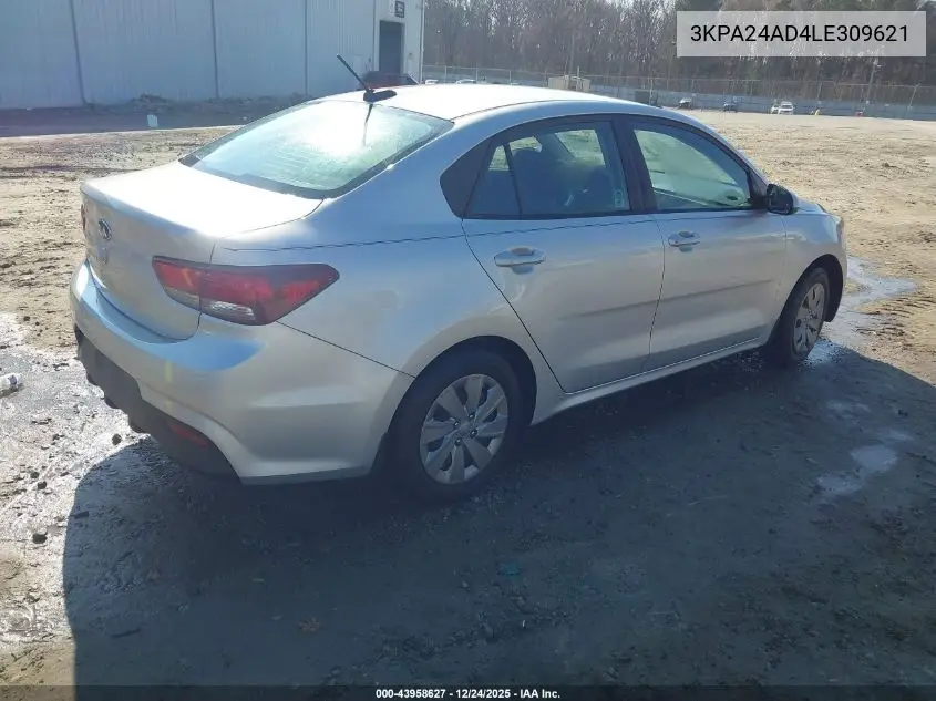 3KPA24AD4LE309621 2020 Kia Rio Lx