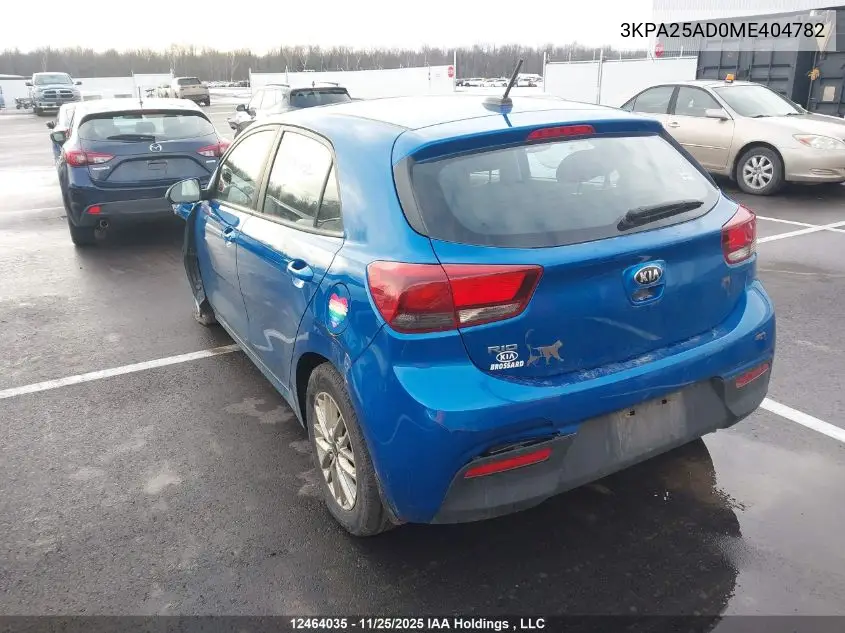3KPA25AD0ME404782 2021 Kia Rio S