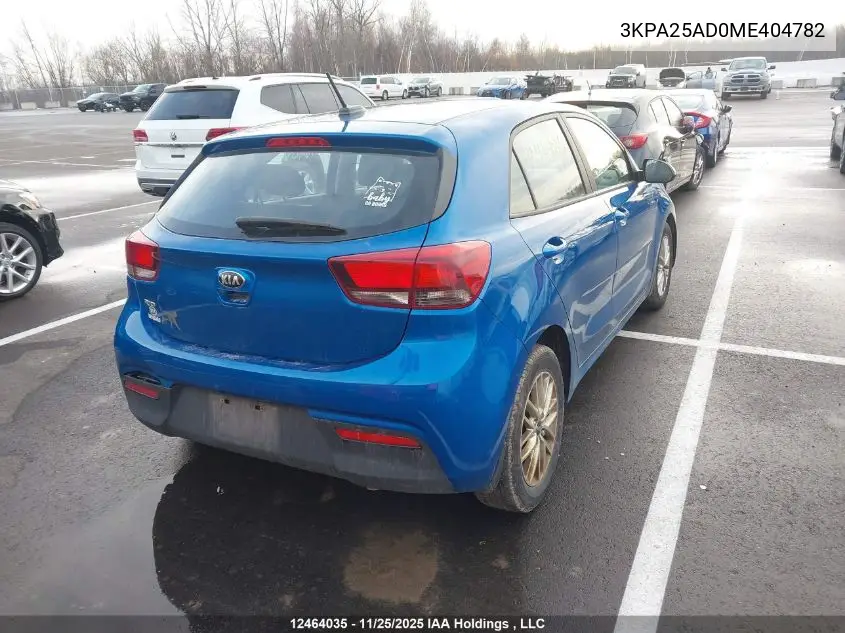 3KPA25AD0ME404782 2021 Kia Rio S