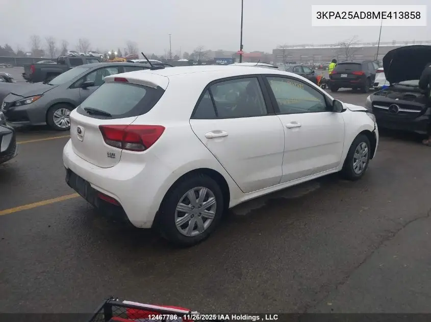 3KPA25AD8ME413858 2021 Kia Rio Lx Premium/Lx+
