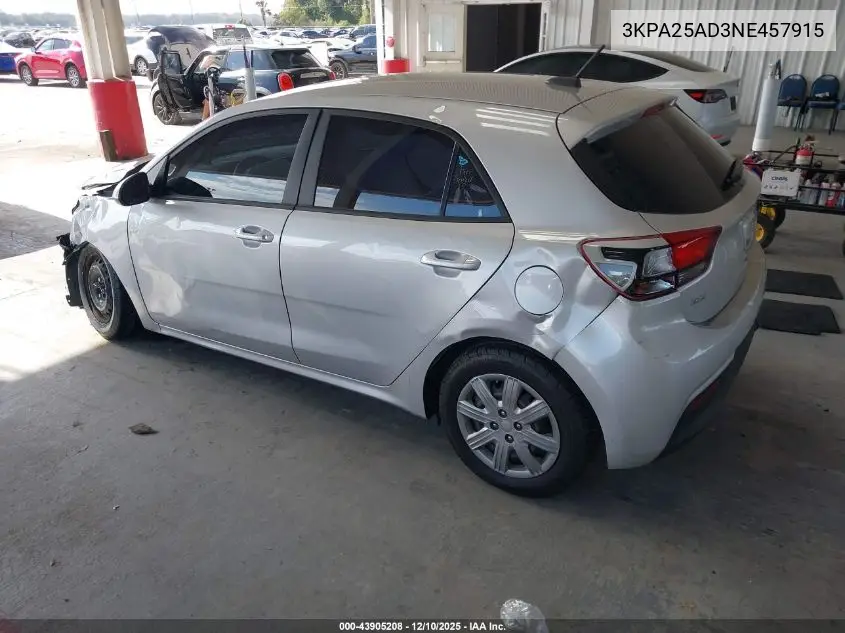 3KPA25AD3NE457915 2022 Kia Rio 5-Door S