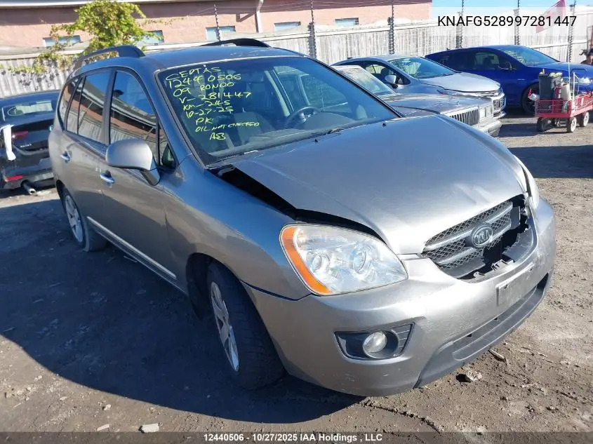 KNAFG528997281447 2009 Kia Rondo Lx/Ex