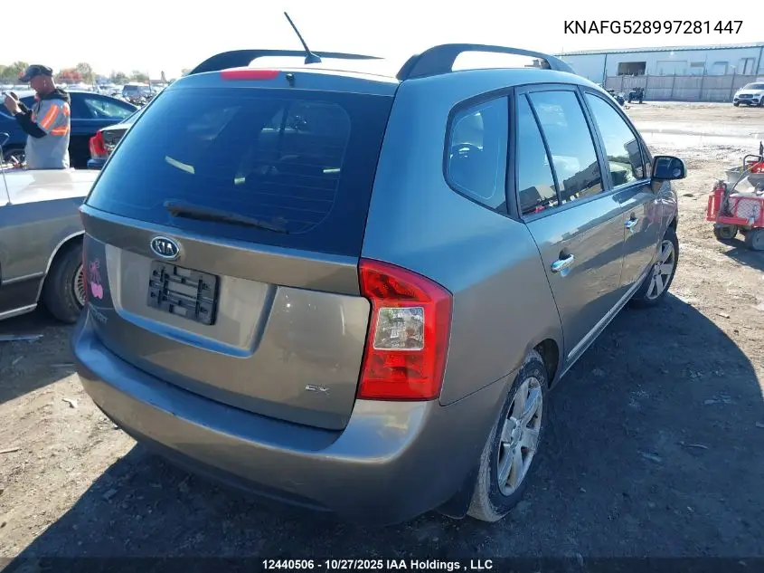 KNAFG528997281447 2009 Kia Rondo Lx/Ex