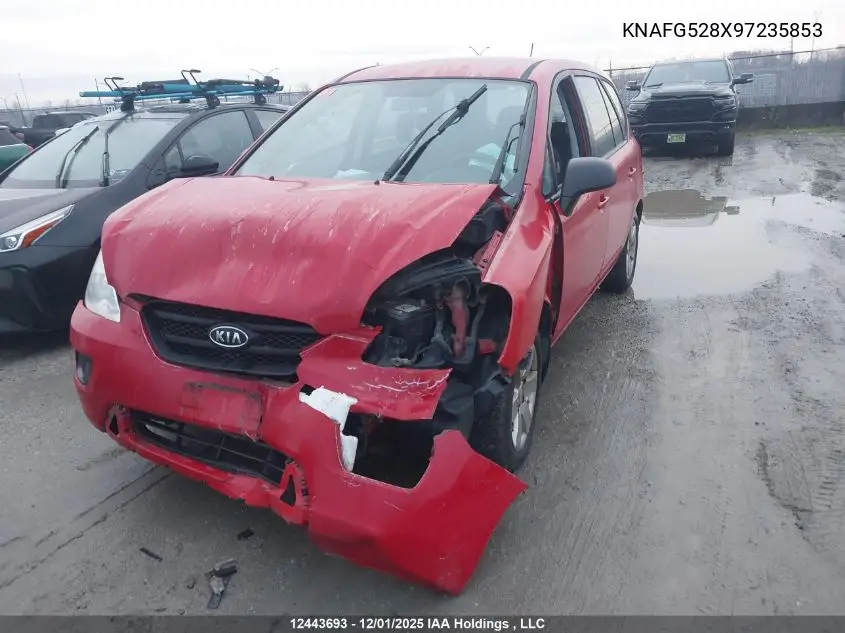 KNAFG528X97235853 2009 Kia Rondo Lx/Ex