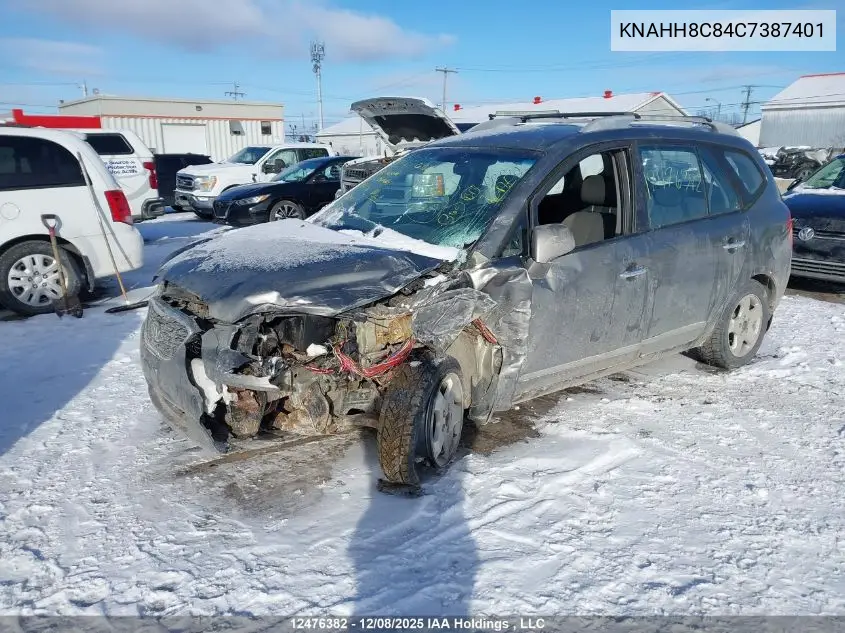 KNAHH8C84C7387401 2012 Kia Rondo Ex/Ex-Premium
