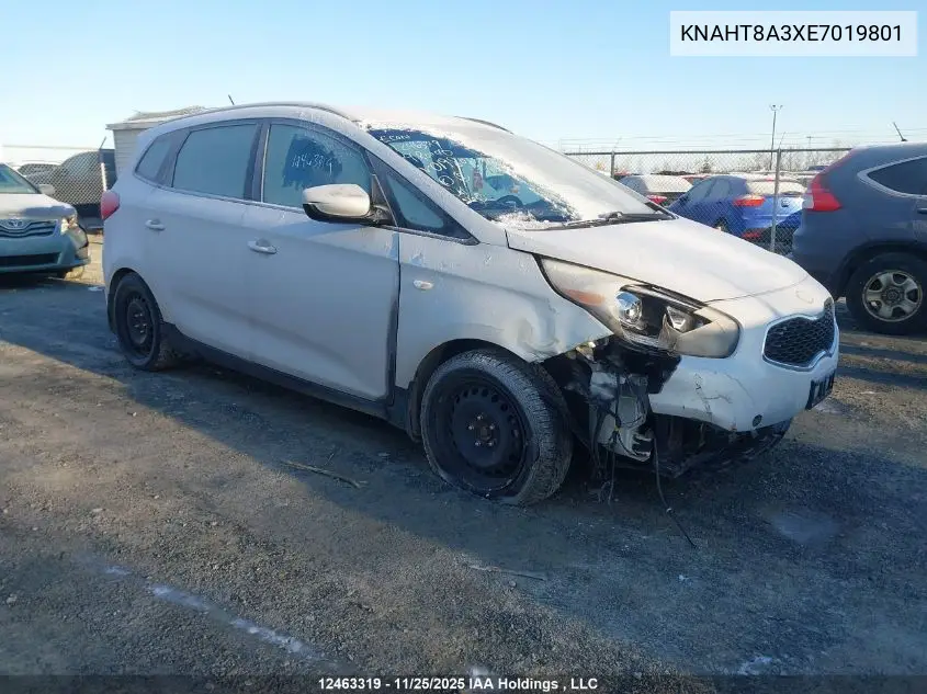 KNAHT8A3XE7019801 2014 Kia Rondo Lx
