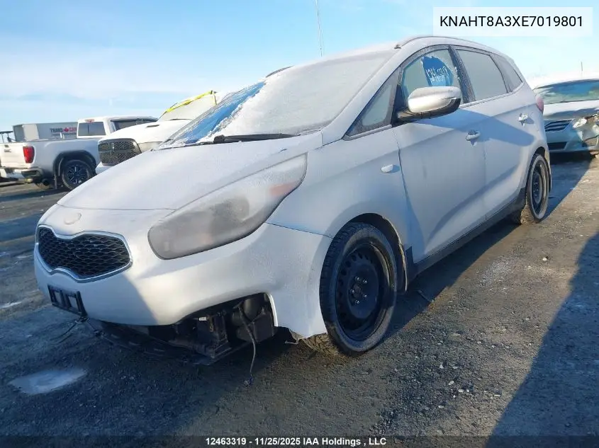 KNAHT8A3XE7019801 2014 Kia Rondo Lx