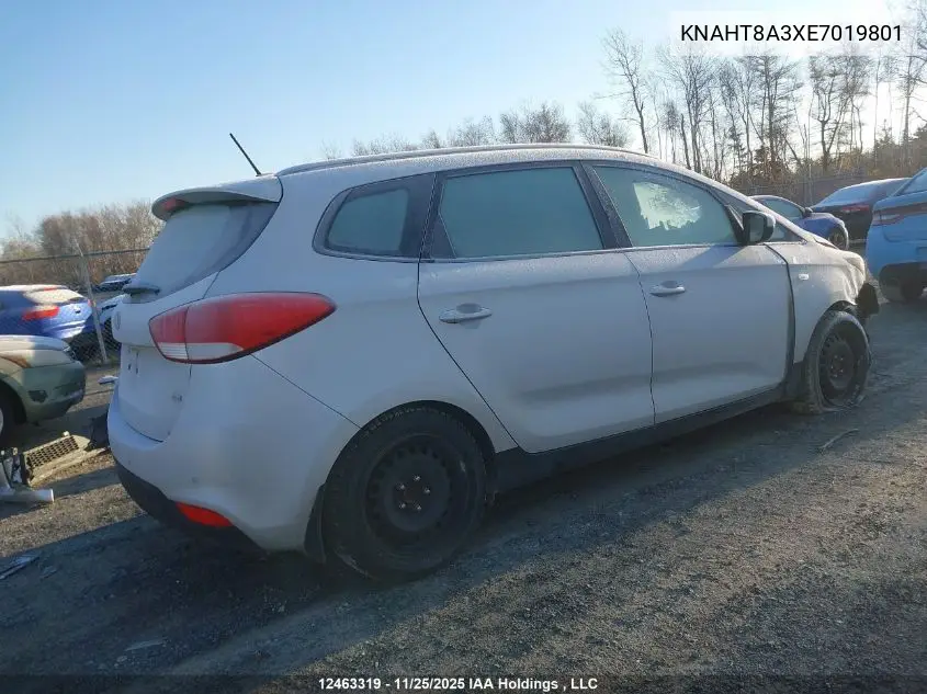 KNAHT8A3XE7019801 2014 Kia Rondo Lx