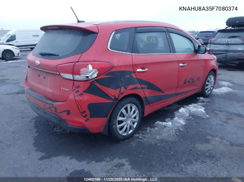 KNAHU8A35F7080374 2015 Kia Rondo Ex/Ex Luxury/Ex Value