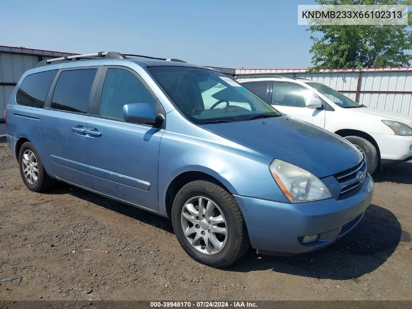 KNDMB233X66102313 2006 Kia Sedona Ex/Lx