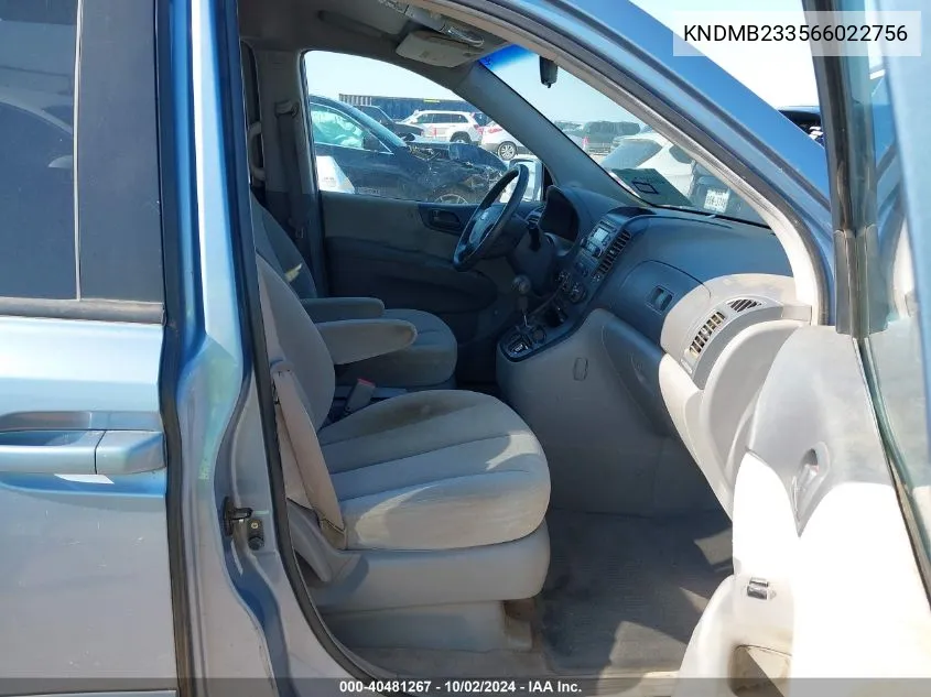 KNDMB233566022756 2006 Kia Sedona Ex/Lx