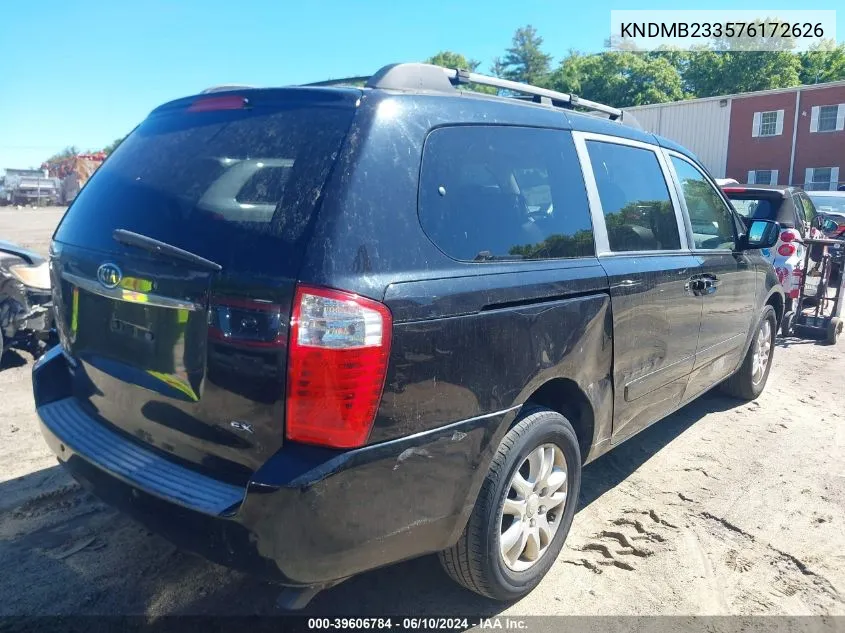 KNDMB233576172626 2007 Kia Sedona Ex