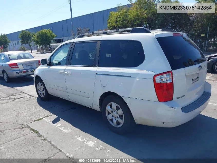 KNDMB233076142854 2007 Kia Sedona Lx