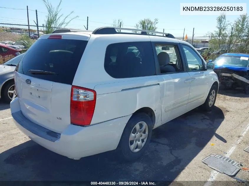 KNDMB233286250183 2008 Kia Sedona Lx