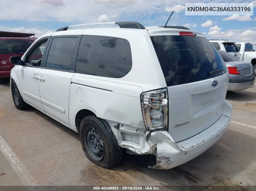 KNDMG4C36A6333196 2010 Kia Sedona Lx