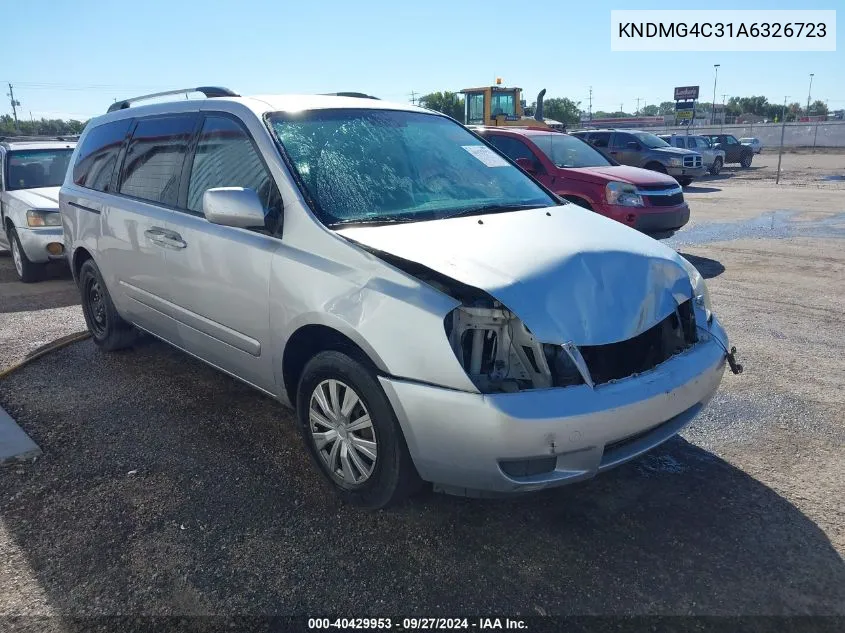 KNDMG4C31A6326723 2010 Kia Sedona Lx