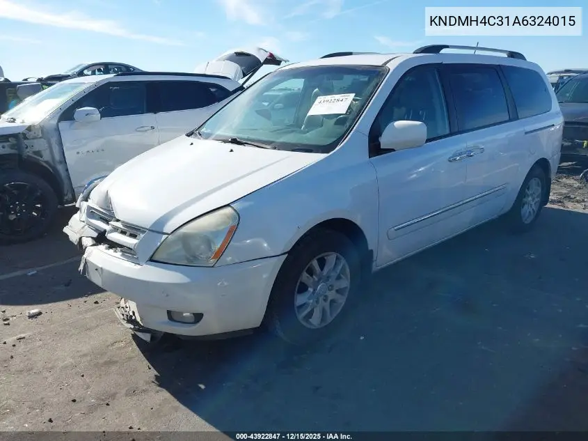 KNDMH4C31A6324015 2010 Kia Sedona Ex