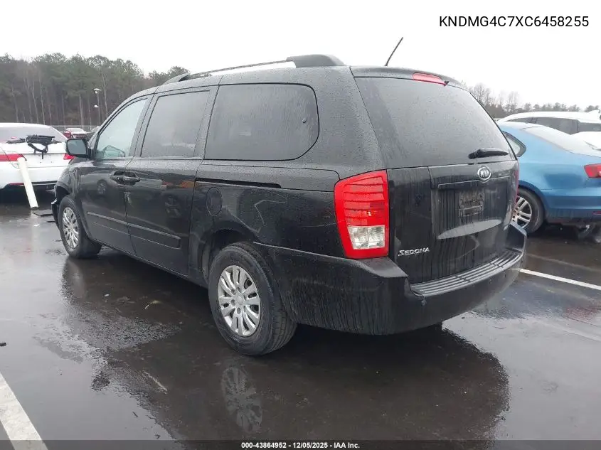 KNDMG4C7XC6458255 2012 Kia Sedona Lx