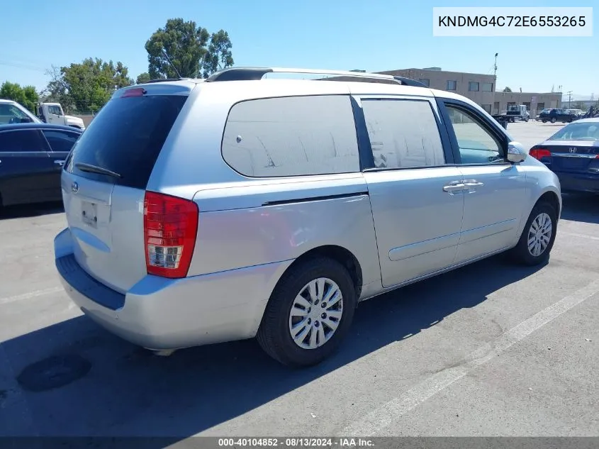 KNDMG4C72E6553265 2014 Kia Sedona Lx