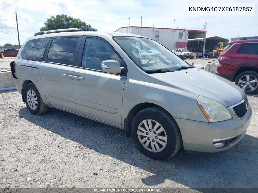 KNDMG4C7XE6587857 2014 Kia Sedona Lx